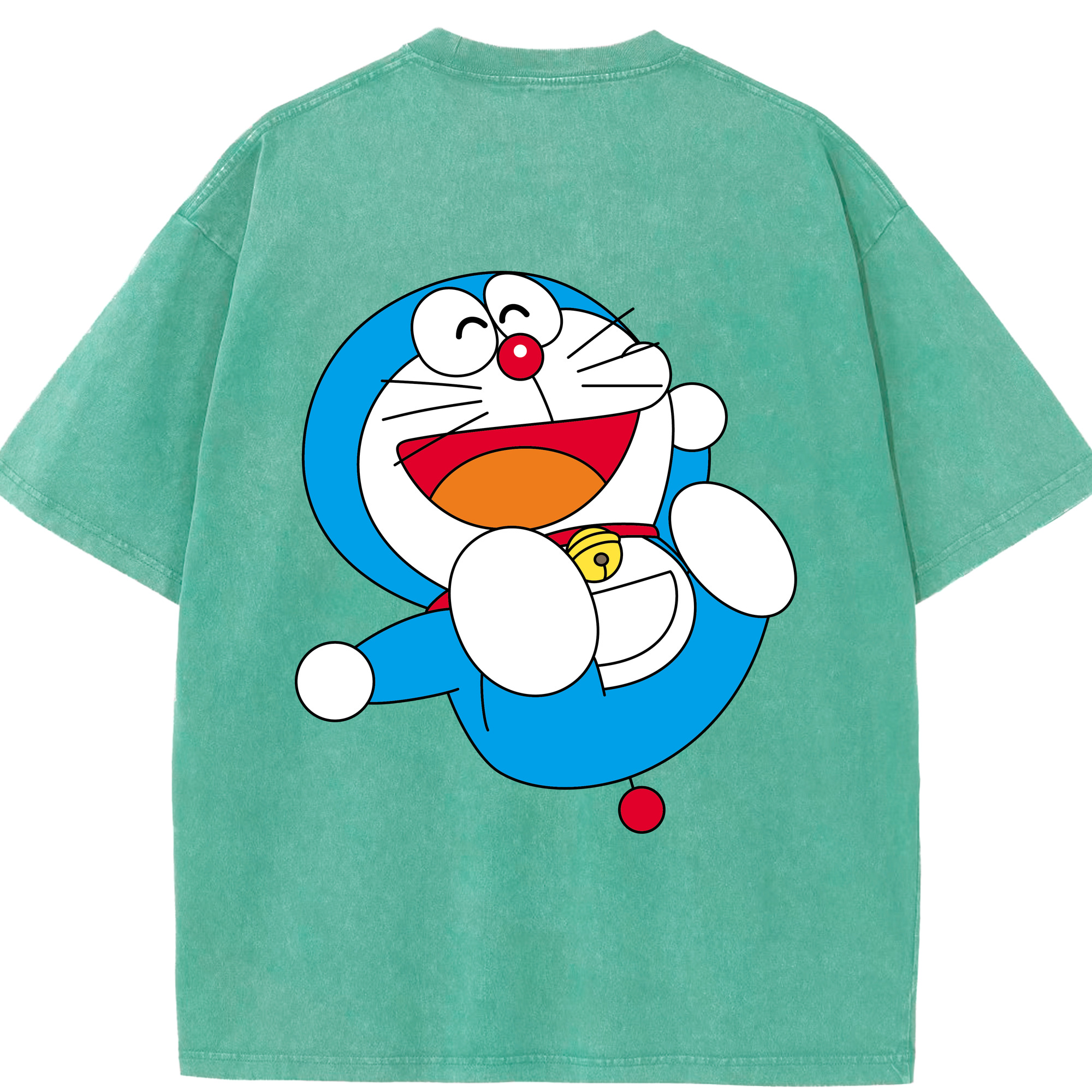 （画像用） ドラえもん Doraemon 綿100% ヴィンテージ風 半袖Tシャツ（背面プリント）